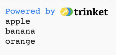 List Loop Output