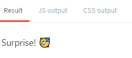 Svelte conditional display showing surprise message when box is opened